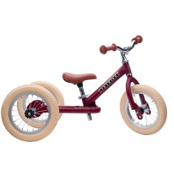 Draisienne Trybike Steel 3 in 1 vintage rouge mat - Vintage Bike