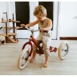Draisienne Trybike Steel 3 in 1 vintage rouge mat - Vintage Bike