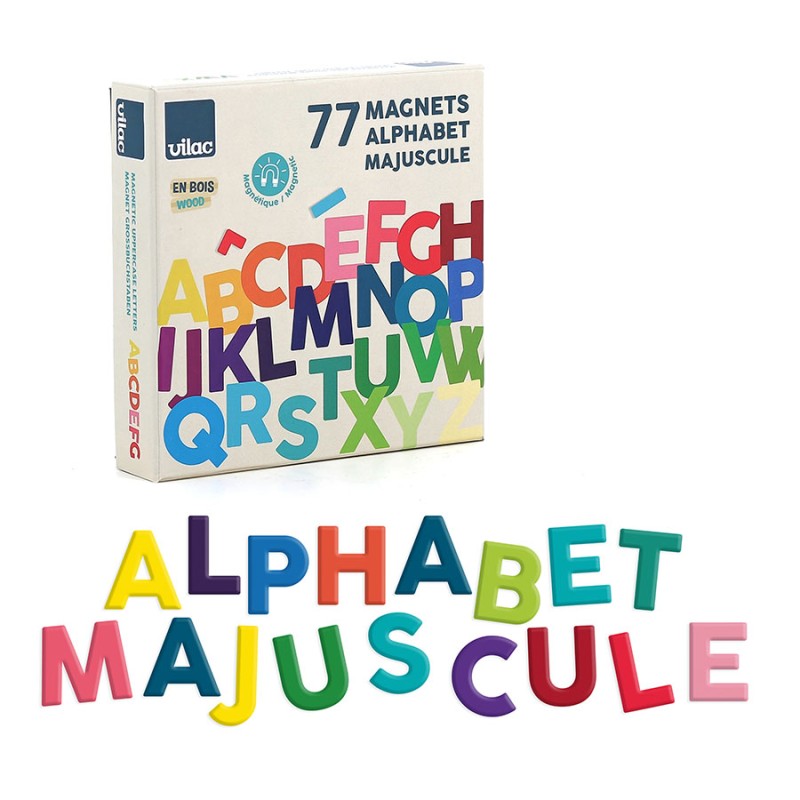 Aimants petites lettres pour enfants en bois - Vilac Aimants petites lettres pour enfants en bois - Vilac