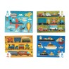 4 Puzzles in einer Schachtel mit coolen Fahrzeugen - Crocodile Creek