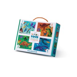 4 Puzzles in einer Schachtel mit coolen Dinos - Crocodile Creek