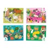 4 Puzzles in einer Schachtel mit vielen verschiedenen Haustieren - Crocodile Creek