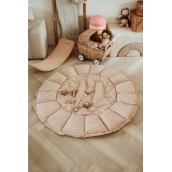 Play&Go bloom stripes brown organic babymat  - Baby Spieldecke