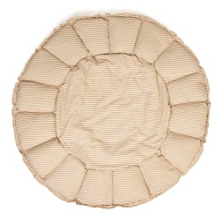 Play&Go bloom stripes brown organic babymat - couverture de jeu bébé