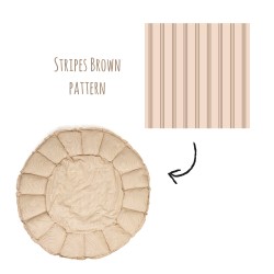Play&Go bloom stripes brown organic babymat - couverture de jeu bébé