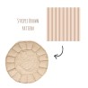 Play&Go bloom stripes brown organic babymat - couverture de jeu bébé