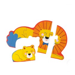 Moulin Roty - Puzzles évolutifs avec des animaux de la jungle