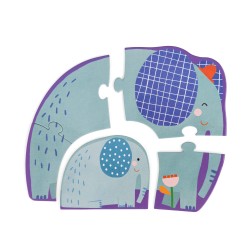 Moulin Roty - Puzzles évolutifs avec des animaux de la jungle