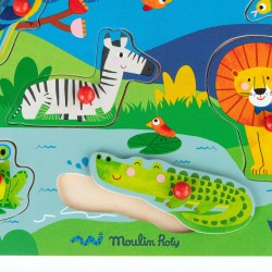Moulin Roty - Soundpuzzle Tiere aus Holz