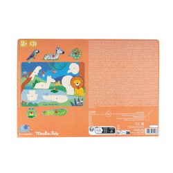 Moulin Roty - Soundpuzzle aus Holz mit Dschungeltieren