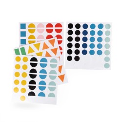 Moulin Roty - geometrische Stickers mit Tiervorlagen zum kleben für Kinder ab 3 Jahren