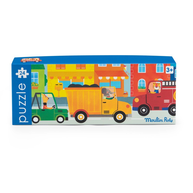 Puzzle mit Fahrzeugen für kleine Fahrzeugfans - Les Popipop - Moulin Roty Puzzle mit Fahrzeugen für kleine Fahrzeugfans - Les Popipop - Moulin Roty