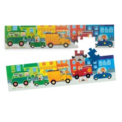 Puzzle mit Fahrzeugen für kleine Fahrzeugfans - Les Popipop - Moulin Roty