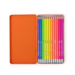 12 crayons de couleur néon - Les Schmouks - Moulin Roty