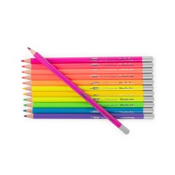 12 crayons de couleur néon - Les Schmouks - Moulin Roty