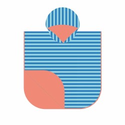 Poncho de bain 60 x 60 cm Océan - parfait après la baignade et le bain - Quut