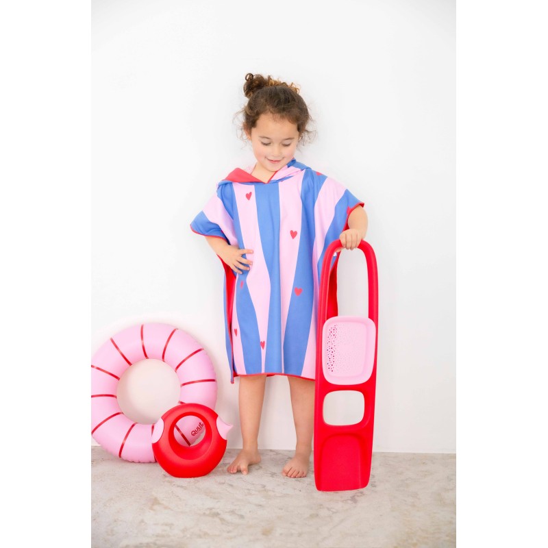 Poncho de bain 60 x 60 cm cerise - parfait après la baignade et le bain - Quut Poncho de bain 60 x 60 cm cerise - parfait après la baignade et le bain - Quut