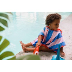 Badeponcho 60 x 60 cm Kirsche - perfekt nach dem schwimmen und baden - Quut