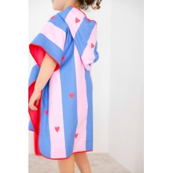 Badeponcho 60 x 60 cm Kirsche - perfekt nach dem schwimmen und baden - Quut