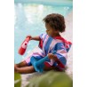 Badeponcho 60 x 60 cm Kirsche - perfekt nach dem schwimmen und baden - Quut