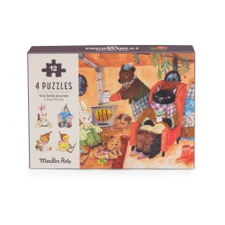 4 Mini Puzzles - Les Minouchkas - Moulin Roty