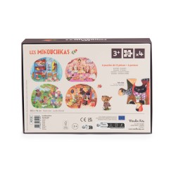4 Mini Puzzles - Les Minouchkas - Moulin Roty