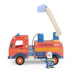 Feuerwehrauto aus Holz - Moulin Roty