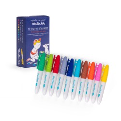 10er-Set abwischbare Filzstifte - Aujourd'hui c'est Mercredi - Moulin Roty