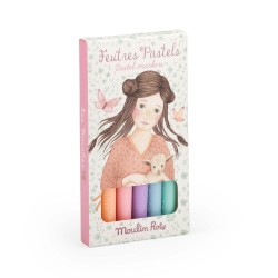 6 Farbstifte pastell - Les Rosalies - Moulin Roty