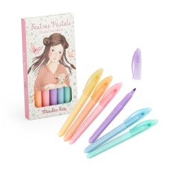 6 Farbstifte pastell - Les Rosalies - Moulin Roty