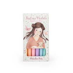 6 Farbstifte pastell - Les Rosalies - Moulin Roty