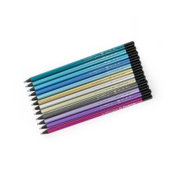 12 crayons de couleur métallisés - Les comètes filantes - Moulin Roty