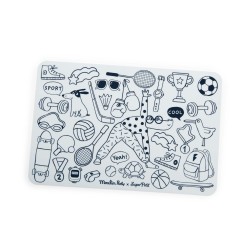 Assortiment 18 Mini set en silicone à colorier - Super Petit - Moulin Roty