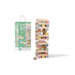 Riesiger Zahlenturm Spiel aus Holz - das etwas andere Jenga - BS Toys