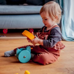 Wobbling Chicken holz türkis - Bajo