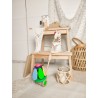 Fleur d'arc-en-ciel multicolore sur le styleen bois - Bajo