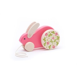 Nachziehtier Hase gross pink - Bajo