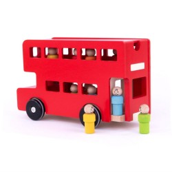 Londoner Doppeldecker Bus aus Holz zum spielen - Bajo