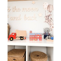 Camion benne rouge en bois - Bajo