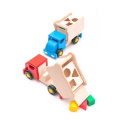 Camion benne en bois bleu - Bajo