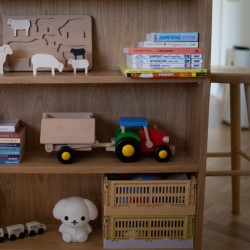 Traktor mit Anhänger aus Holz - Bajo