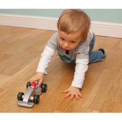 Voiture Formule 1 en bois argent - Bajo