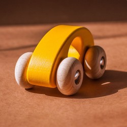 Auto Eco gelb aus Holz - Bajo
