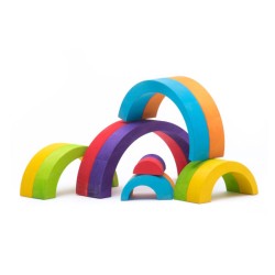 Couleur arc-en-ciel petit en bois - Bajo