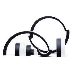 Regenbogen schwarz weiss gross aus Holz - Bajo