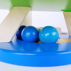 Kugelbahn  aus Holz mit extra grossen Kugeln bunt - Bajo