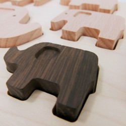 Puzzle éléphant en bois naturel durable - Bajo