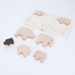 Puzzle éléphant en bois naturel durable - Bajo