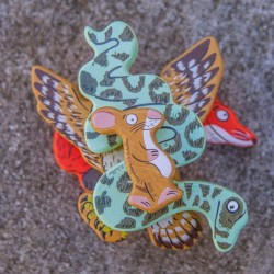 Gruffalo Maus Figur aus Holz - Bajo