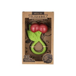 Oli&Carol - Tomato Rattle Toy - anneau de dentition - caoutchouc naturel
